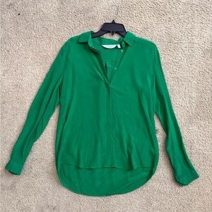 & other stories button-up silk blouse size 4